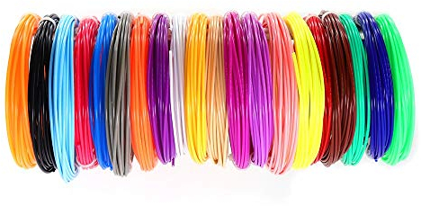 Filament,Filament-3d-Druckmaterialien Pen Filament 1.75mm 3d 1.75mm 20 Farben 3D Pen Kunststoff PLA Filament for 3D-Druck-Feder-3D-Drucker (Color : 10Color 10M PLA)