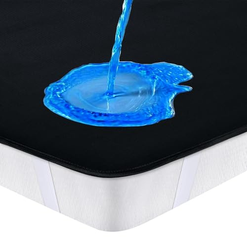 Matratzenschoner 160x200 cm Wasserdicht, Schwarz inkontinenzunterlage waschbar, bettunterlage wasserdicht für Kinder - wasserdichte Matratzenauflage