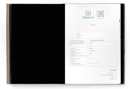 weekview X17 Hefte - DayBook A5 – Undatierter Tagesplaner mit 1 Tag auf 2 Seiten – mit Timeblocking, Fokusbereich, Reflexion & Platz für To-dos, Termine und Gedanken
