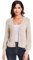 SIMIYA Strickjacke Damen V-Ausschnitt, Festlich Elegant Cardigan Damen, Casual Langarm Knopfleiste Solider Bolero(Khaki,M)