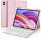 Funda con Teclado para Redmi Pad Pro/Xiaomi Poco Pad 12.1, Teclado Bluetooth Inalámbrico Desmontable con Funda Protectora Delgada para Tablet Xiaomi Redmi Pad Pro/Poco Pad 12.1 Pulgadas, Rosa