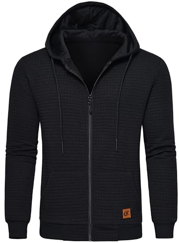 Tyhengta Herren Jacke Kapuzenpullover Sport Kapuzenjacken Langarm Pullover Jacke Kapuzen Sweatshirt mit Taschen