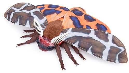 Lilizzhoumax runde Tigermotte Stofftier Plüschtier realistisches runde Tigermotte Plüsch schönes Tier niedliche und weiche Geschenke für Kinder Jungen und Mädchen Spielzeug 10.6” braun