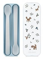 Mepal - 108032065408 - Cuillère pour Bébé Mio Little Dutch, Cuillère d'Alimentation pour Nourrisson à Long Manche, Ustensiles pour Bébé, Set de 2, Forest Friends