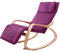 AEGCAOJH Bodensofa-Sessel, Lounge-Schlafsofa aus Holz, klappbarer Schaukelstuhl, 5-Fach verstellbar, Hochlehner, bequemer Sitz aus Schaumstoff (Farbe: Lila) (Lila)