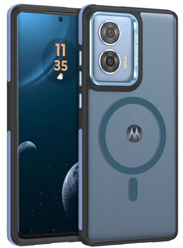 VENINGO Magnetica Cover per Motorola Edge 50 Fusion Custodia Compatibile con MagSafe Cover Traslucida Opaca Anti Impronte Digitali Custodia per Motorola Edge 50 Fusion 6,67 Pollice Chiaro Blu