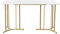 ModernLuxe Esstisch 140x80 cm – Marmoroptik, Rechteckiger Küchentisch mit Metallgestell, Stabil & Modern, Verstellbare Füße, Esszimmertisch für 4 Personen, Weiß/Gold