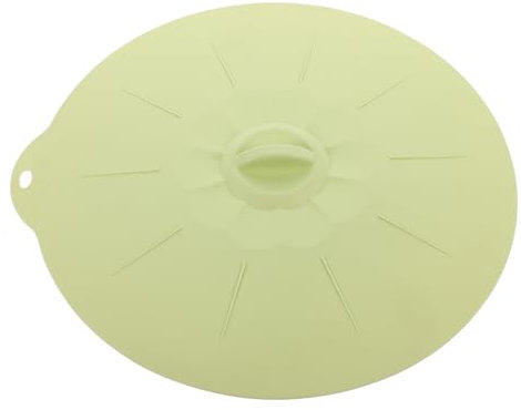 ULTECHNOVO 1Pc Extra Large Green Food Grade Silicone Sealing Lid Suction Bowl and Pan Cover for Food Preservation Microwave Dishwasher Safe Strong Suction for Unprecedented Sealing