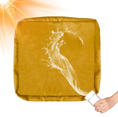 KYJSW Outdoor Sitzkissenbezug für Rattan Stuhl 100% Wasserdicht Sofa Sitzbezüge für Terrassenstuhl, Patio Kissenbezüge mit Reißverschluss (Yellow,80x35x5 cm)