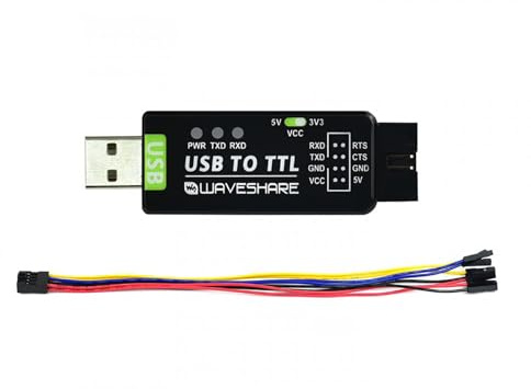 iiunius USB to TTL Serial Converter Adapter, Industrial USB UART Module with Protection Circuit, Compatible with Windows/Linux/Mac, for Raspberry Pi Arduino Debugging Projects