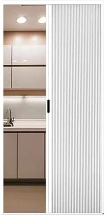 Puerta de acordeón plegable de panal de abeja, 2 m de alto, divisor de habitación interior corredizo con marco y asa, ideal para reemplazo de armario, baño y despensa (60 cm x 200 cm)