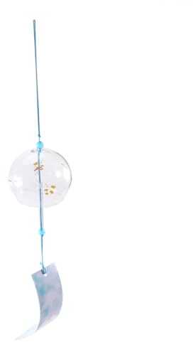 TOBBOMEY Japanisches Windspiel aus Hochborosilikatglas mit Libellenform Kreative Hängende Windglocke für Patio und Zuhause zur Dekoration und Entspannung