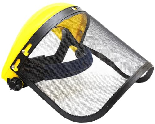 Lawnoval Whacking Maske für Sicherheit, Schleifen und Schneiden Gesichtsvisier mit verstellbarem Kopfband, Gelb