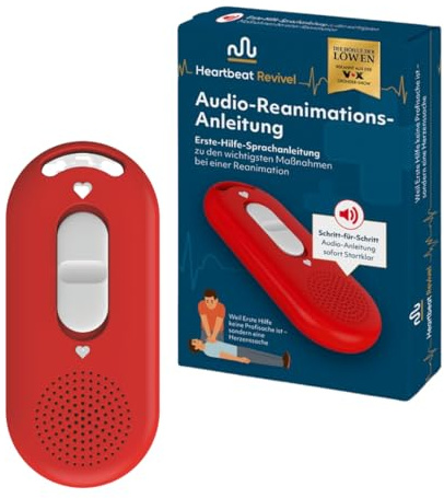 Heartbeat Revivel Audio-Reanimations-Anleitung | Klare Schritt-für-Schritt Sprachanweisungen im Notfall, sofort startklar | Ohne App, ohne Handy, ohne Internet