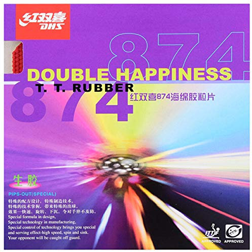 DHS Hurricane 8 Hard Tischtennisgummi, rot, 2.2