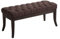 CLP Sitzbank Ramses mit hochwertiger Polsterung und Stoffbezug I Bank mit antik-dunklen Holzbeinen I Holzbank mit Einer Sitzhöhe von: 46 cm, Farbe:braun, Größe:100 cm