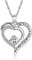 Aroncent Damen Kette 925 Sterling Silber Halskette Anhänger Herz Zirkonia she belived she Could so she did mit Geschenk-Box für Frau Mädchen Mutter Freundin