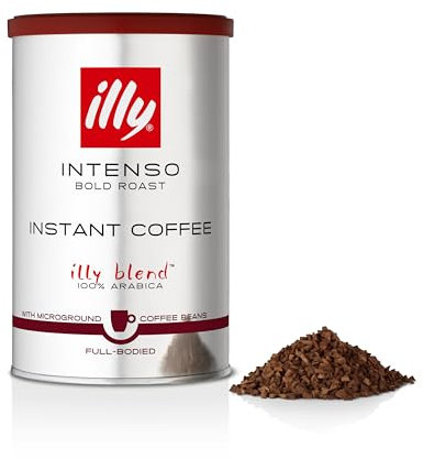 illy - Instant Coffee - Intenso Dark Roast - 100% Arabica Beans - Intense Taste - Ideal for Americano - 95g x 6