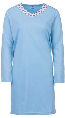 Zeitlos Nachthemd Damen Borte Herz Langarm Schlafshirt
