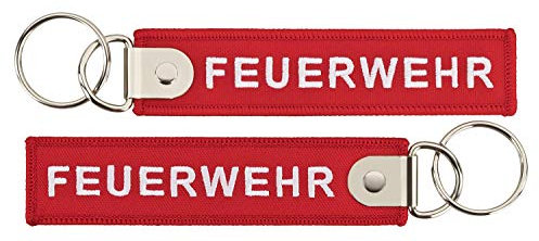 PACOTEX FEUERWEHR Schlüsselanhänger rot 120x27mm mit verstärktem Schlüsselring