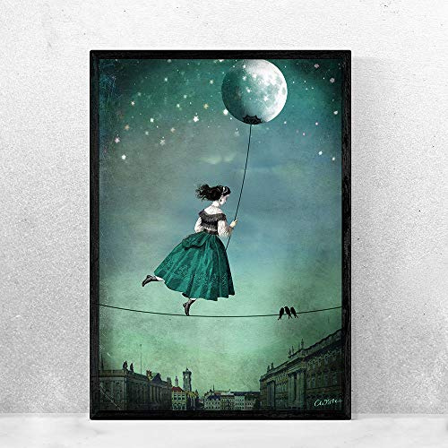 Cathrin Welz-Stein Hochwertiger Kunstdruck Poster Print – Moonwalk - Künstlerin A4-210mm x 297mm Badezimmer Deko Bilder Wohnzimmer Poster & Kunstdrucke | Lieferung ohne Rahmen