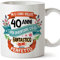Mugffins Tazza Compleanno 40 Anni - Idee Regali Originali et Divertenti per Uomo e Donna - per Lui/per lei. Ceramica 350 mL