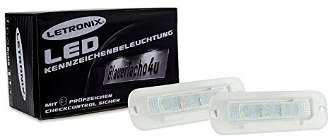 LETRONIX SMD LED Kennzeichenbeleuchtung Module geeignet für G-Klasse W463 1990-2012 mit E-Prüfzeichen