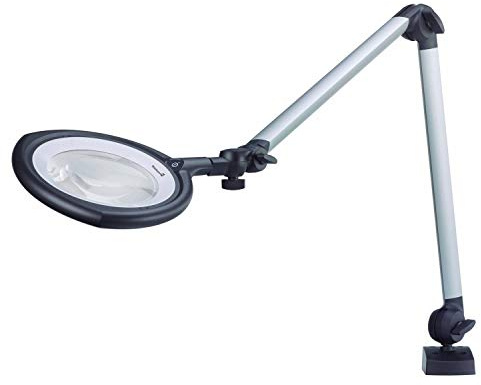 Waldmann Lupenleuchte Tevisio TVD 750/940/DM 3D-Kopfgelenk mit 3,5 dpt Entspiegelte Glaslinse Langer Arm