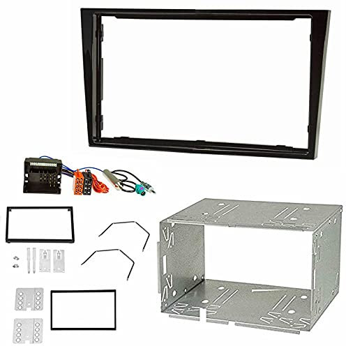 sound-way Kit Montaje Autoradio, Marco 2 DIN Radio para Coche, Adaptador Compatible con Opel Astra H, Corsa D, Zafira B, Daewoo Winstorm, GMC Terrain