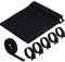 VoJoPi 100 Stück Klett Kabelbinder, Wiederverwendbare Kabel Klettband mit Nylon, Kabelklett für Hause und Büro, schwarz
