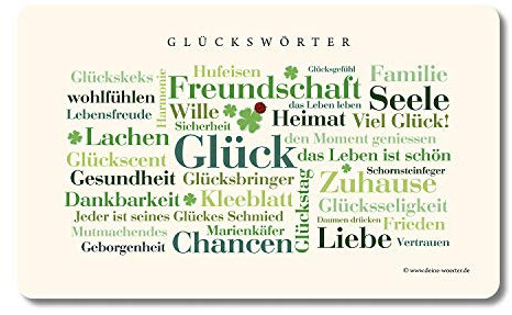 Frühstücksbrettchen Glückswörter