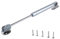 1x 50N Chrank Hydraulic Gasdruckfeder Möbeltür zum Gas Strut Lift Schrank Stoßdämpfer Gasfeder Hinge Möbelkolben Schranktüren Soft Close Klappenfeder, Silber