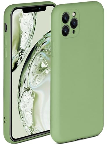 ONEFLOW Soft Case für iPhone 11 Pro Max Hülle aus Silikon mit Kameraschutz, Silikonhülle mit erhöhtem Schutz fürs Display, Backcover Schutzhülle, weiche Handyhülle, Grün