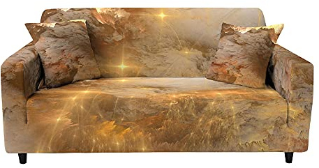 Surwin Elastisch Sofa Überwürfe 1 2 3 4 Sitzer, 3D Muster Sofabezug Stretch Schonbezug Universal Sofahusse für Armlehnen Sofa Abdeckung Polyester Couchbezug (Meteor,4 Sitzer (235-300cm))