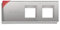 BSEED Marco panel de marco de vidrio para interruptor de luz y enchufe panel de vidrio de cristal panel de vidrio para interruptor de luz de pared y enchufe 3 Gang Gris 228 mm