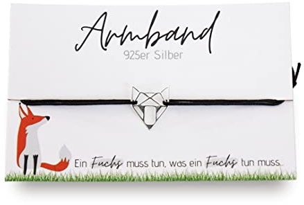 Armband Schlaufuchs 925er Silber Schlaufuchs Einschulung Schulstart Fuchs Schultüte