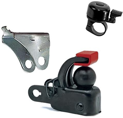 Hebie Fahrrad Anhängerkupplung F1 Kugelfahrradanhängerkupplung inkl. 1 x Fahrradklingel
