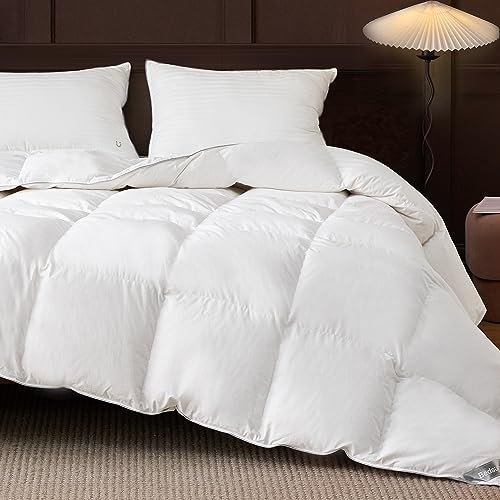 BEDSURE Daunendecke 135x200 - Daunen Bettdecke 135x200, Warm Winterdecke 90% Daunen und 10% Federn Füllung, Federbettdecke with Öko-Tex, RDS in Deutschland, Waschbar Steppdecke Weiß