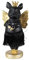 Clayre & Eef Figur Schwein 18 cm Schwarz Goldfarbig Polyresin Wohnaccessoires