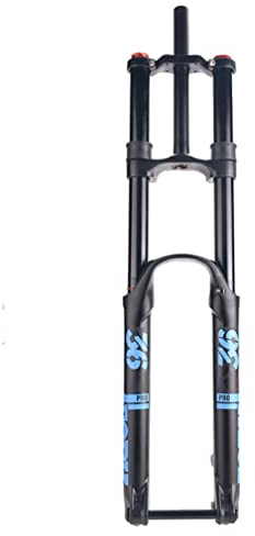 HIMALO DH Downhill Mountainbike Federgabel 26 27,5 29 Zoll Federweg 160mm MTB Luftgabel Zugstufeneinstellung Doppelschulter Fahrrad Vorderradgabel Steckachse 15 X 110mm (Color : Blauw, Size : 26'')