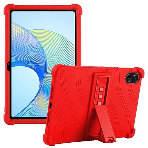 ATOOZ for Huawei Honor Pad X9/X8 Pro Tablet Case - 11.5 Inch, Soft Silicone with Adjustable Bracket - Red