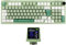 EPOMAKER RT100 98 Keys ISO(UK) Mechanical Gaming Keyboard with Customizable Mini TV and Knob, Gasket, Three Mode (BT5.0/2.4Ghz/USB-C), Hot Swappable Socket (Green, Wisteria Linear Switch)