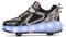 HUSKSWARE Rollschuhe Schuhe Jungen Mädchen Mit 4 Rollen Skateboardschuhe, verstellbar Jugend Schuhe mit Rollen, Schwarz 32 EU