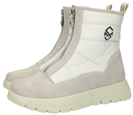 ZAPATOP Mysoft 22M622 gepolsterte Fleece-Stiefeletten mit Reißverschluss vorne, mit Memory-Schaum-Einlegesohle für Damen, Stiefeletten, Polar, 39 EU