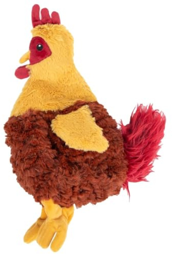 Best Pet Supplies Chicken Crinkle Plush Dog Toys for Interactive Play, Puppy and Senior Indoor Play, Colorful Chicken Toy Shape, Cute and Cuddly - Crinkle Chicken (Wine Red)