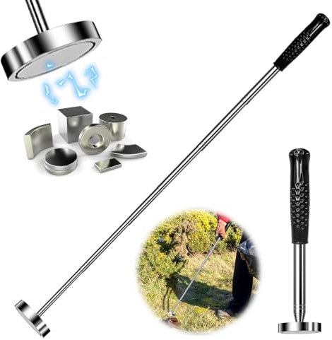 Outil de Ramassage Magnétique, Aimant Télescopique, Tige Télescopique Aimantée 22.5 à 103.5cm, Magnétique Flexible Aimant, Outil Magnétique Télescopique pour Vis Écrous Clés Métalliques