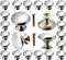 MSYU 30 Pack Kitchen Cabinet Knobs Brushed Nickel, 28mm Drawer Knobs, Round Silver Pull Handles for Dresser and Cabinet