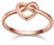 Bestyle Bague Argent 925 Femme Coeur Brillant Bijoux Fille Cadeau Anniversaire Taille 57 Couleur Or rose