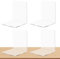 4PCS Buchstützen-Set,Klarer Buchständer aus Acryl,Transparente Buchstützen,Geeignet für Schule, Zuhause, Büro, Bibliothek, Schlafzimmer