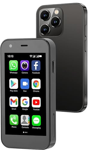 SOYES XS15 Mini Smartphone 3G, Piccolo Telefono Carino con Schermo da 3 Pollici, Doppia Fotocamera, 2 GB di, 16 GB di Rom, Batteria da 1000 mAh per Bambini e Genitori (Black)